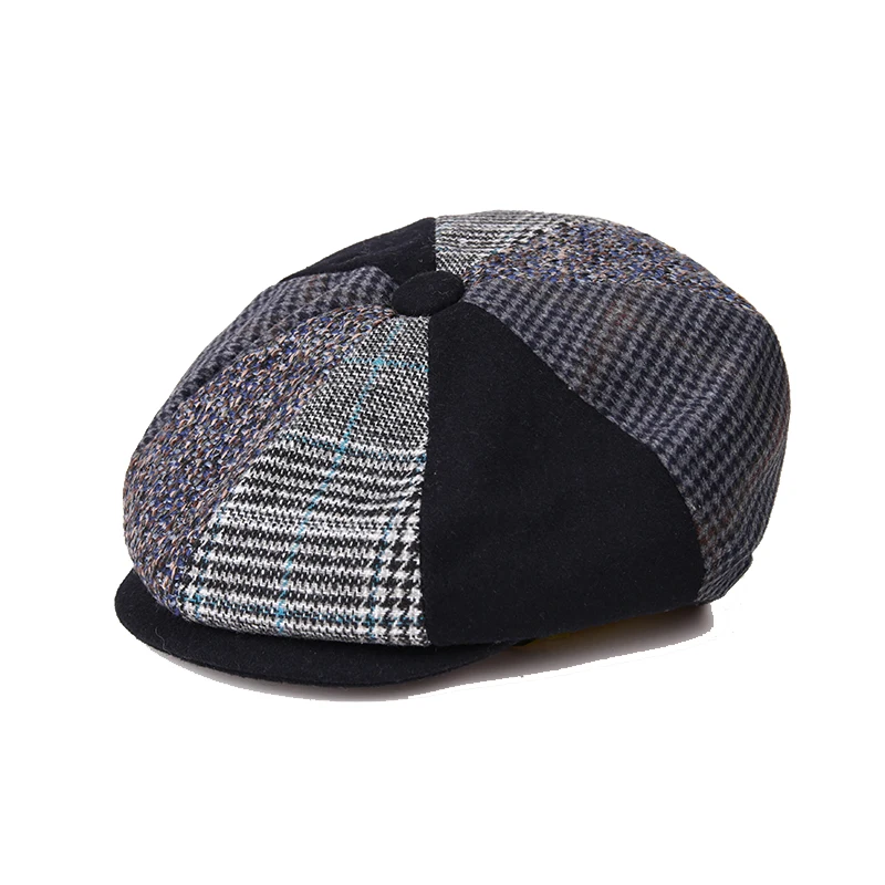2020 Autumn Winter New Tommy Hats Men Newsboy Hats Vintage Splicing Octagon Cap Women Casual Berets Gatsby Flat Hat BLM270