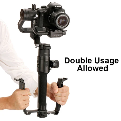Imagen 2 del producto UURig-estabilizador DSLR, soporte tipo L, mango de agarre, Monitor aplicable para Zhiyun Crane 2 DJI Ronin RS 2 Weebill cardán