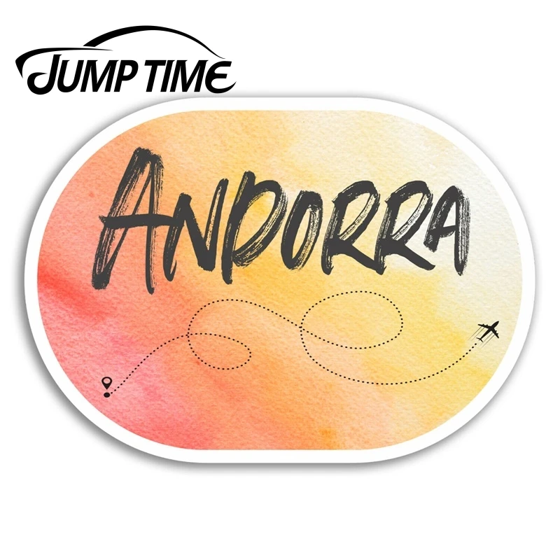 Jump Time for Andorra Vinyl Stickers Europe Travel Sticker Laptop Luggage Waterproof Accessories Bumper Car Decal