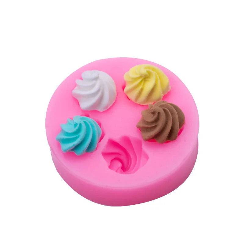 Mini Cookie Cream Silicone Mold DIY Fondant Cake Decorating Tool Gumpaste Sugarcraft Chocolate Moulds Kitchen Baking Tool