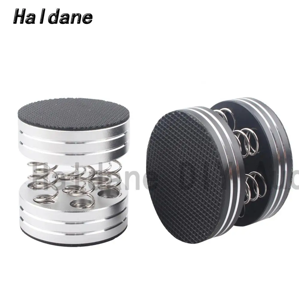 Haldane 4pcs HIFI Aluminum Alloy Speaker Spike Audiophile Shock Spikes Spring Damping Pad Audio Stand Feet Amp Cone Speaker Pad