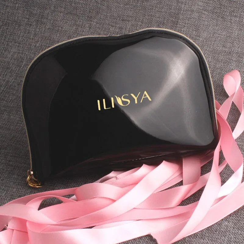 Portable Makeup Bag Black Cosmetic Storage Bags for Women Toiletry Bags Travel Fashion Travel Case Handbags Coin Purse