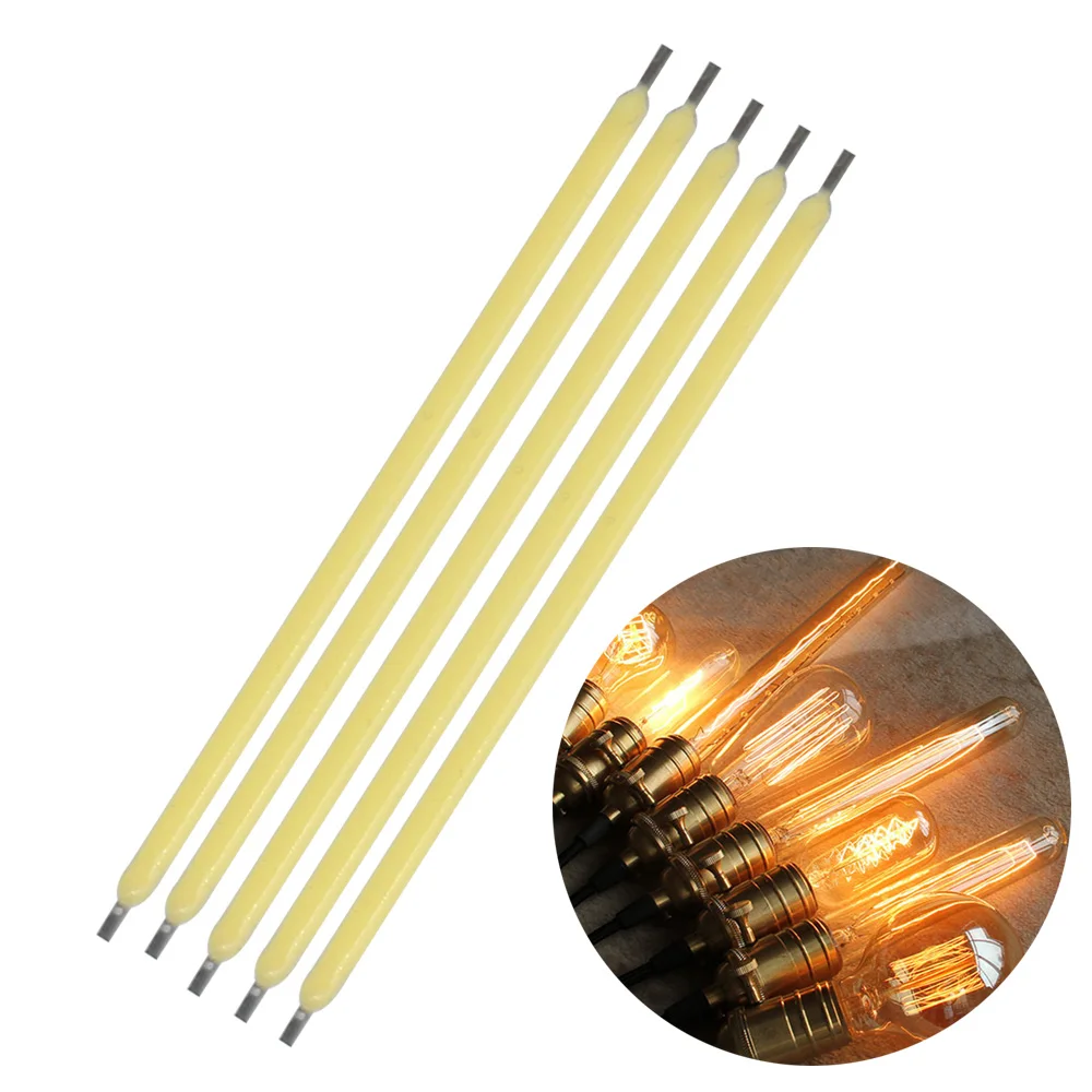 

10PCS LED Chip 3V 68mm Hard filament Edison Bulb Lamp Parts LED Bulb Incandescent Light Accessories Diodes Warmwhite