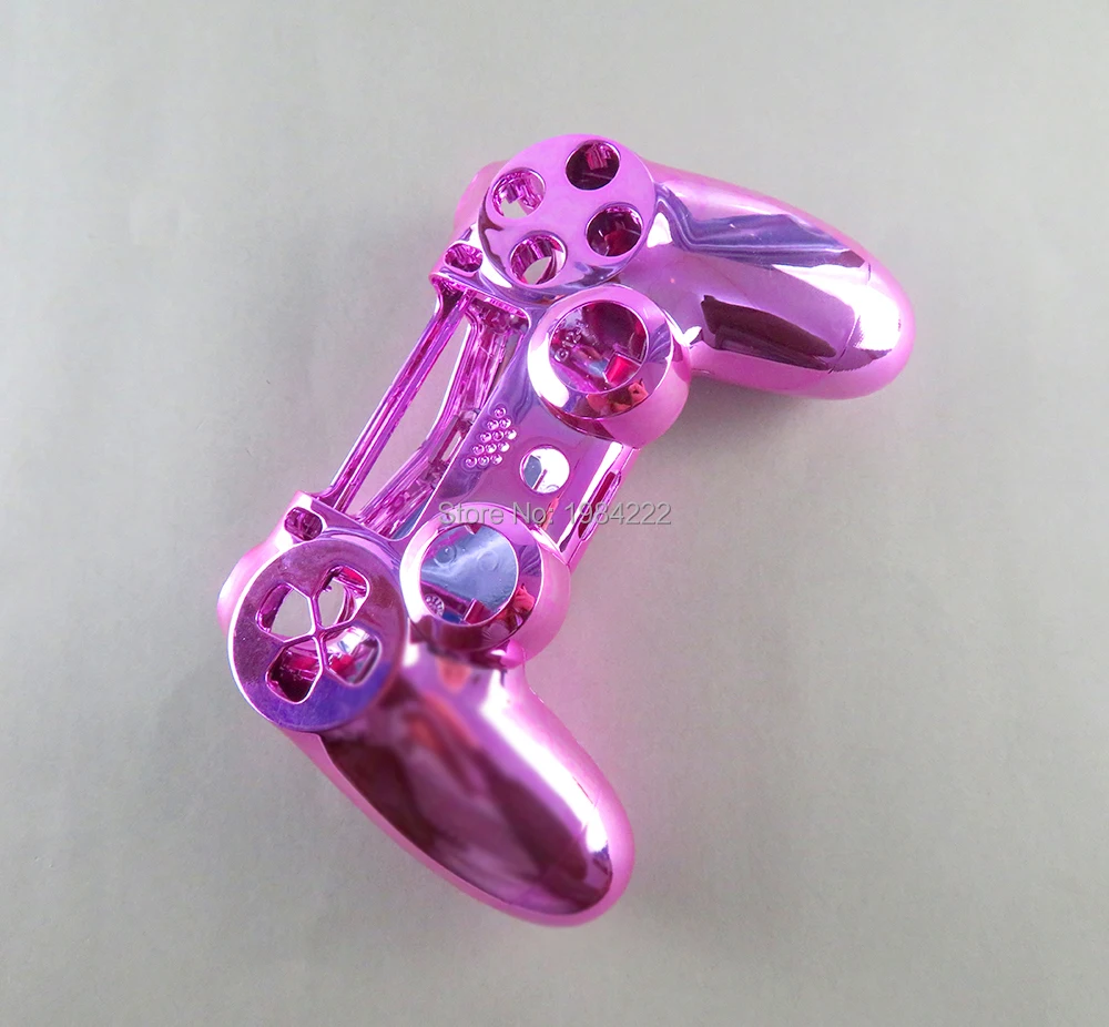 プレイステーション4 pro,ps4 pro 4.0,v2コントローラー,6個,jds040,jdm040用のボタンなしクロームメッキハウジングケース