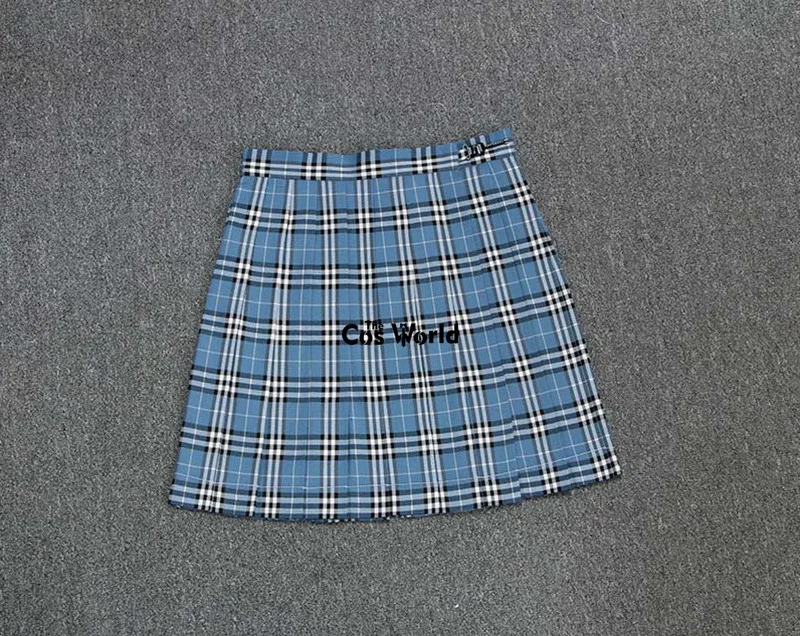 [Xiao Lan] Girl's Japanese Summer High Waist Pleated Plaid Skirts For JK School Uniform Students Cloths