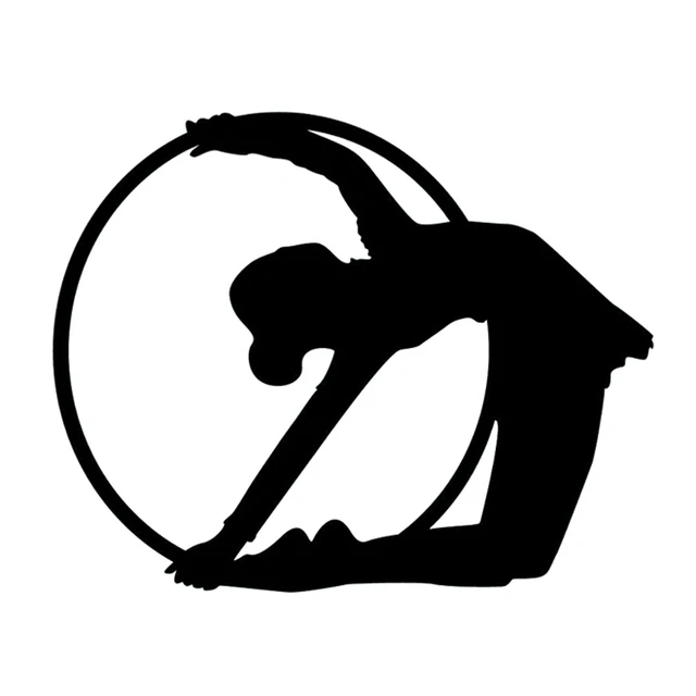 

13.8CM*11CM Fashion Gymnastics Sports Decor Creative Vinyl Silhouette Car Sticker