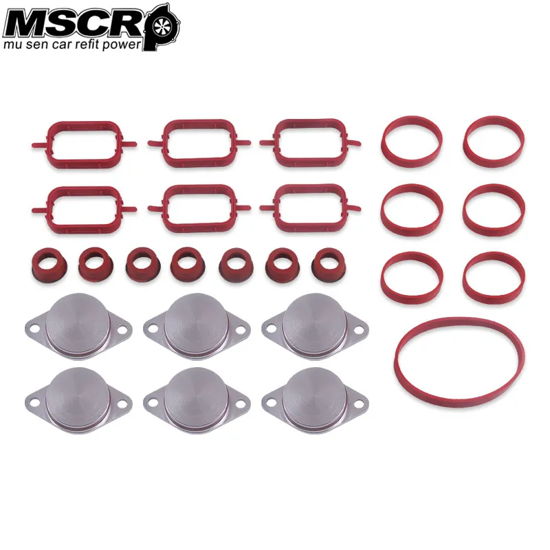 Swirl Flap Blanks Plate & Intake Inlet Manifold Gasket Seal 6x 22mm and 6x 33mm  BMW X3 X5 X6