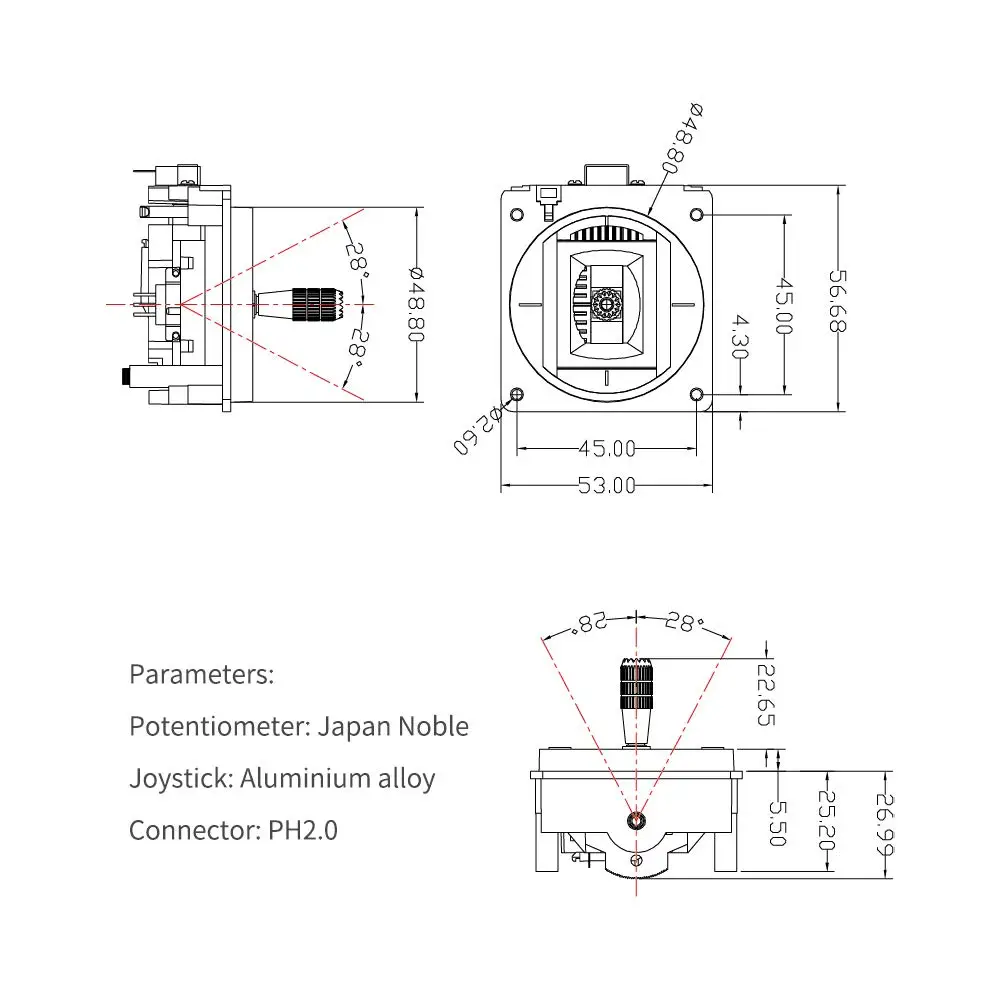 Radiolink-Cardan de manette de transmetteur RC, contrôleur amélioré, accélérateur de remplacement, AT9, AT9S, AT10, AT10II