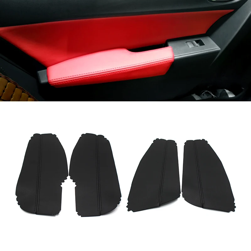 

4pcs Microfiber Leather Door Panels Cover For Toyota Corolla 2014 2015 2016 2017 Interior Door Armrest Panel Skin Cover Trim