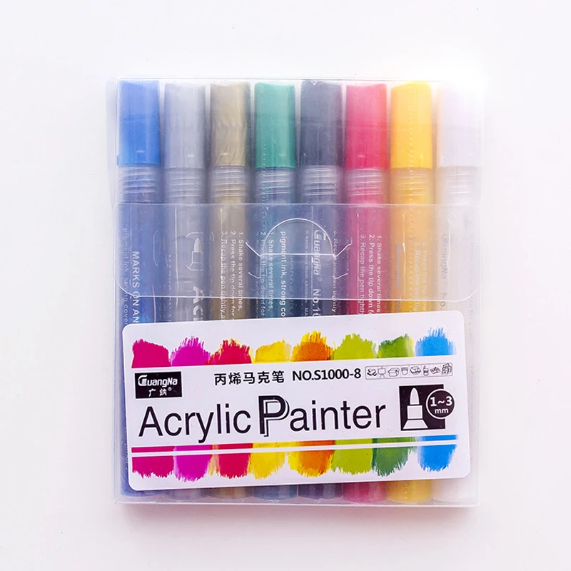 

8 Color Acrylic Markers Marker Pens Paint Pen Creative DIY Graffiti Pen Drawing Markers for Glass Paper