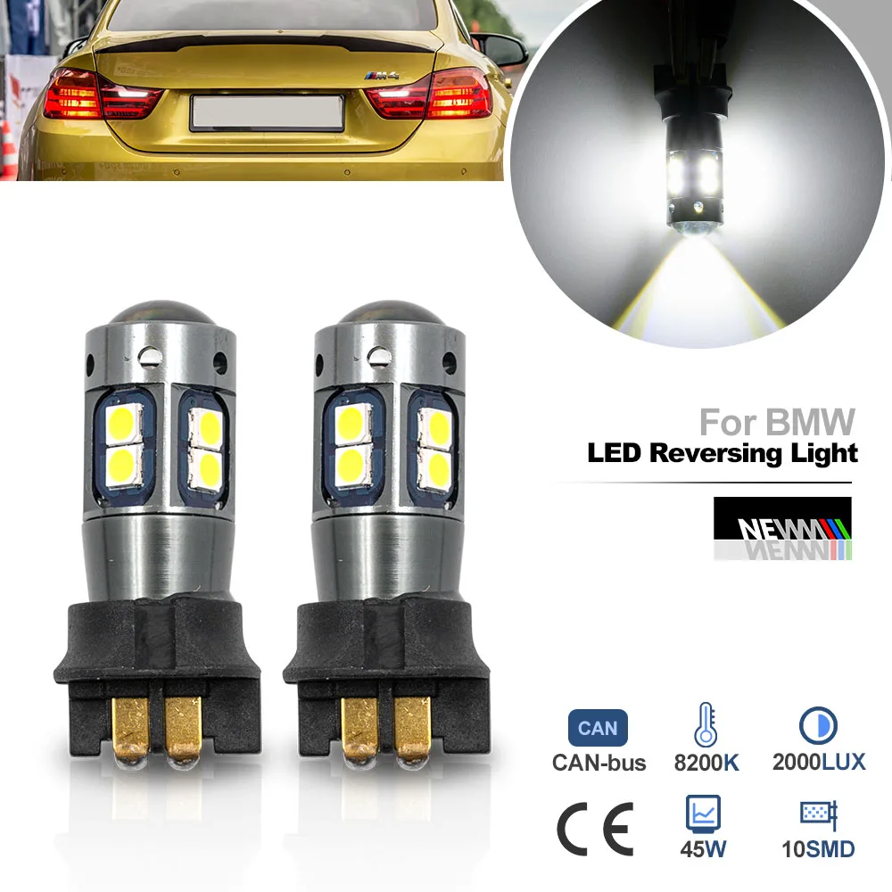 

For BMW 4 Series F32 F33 F36 M4 F82 F83 5 Series F07 LCI Canbus PW24W PW16W LED Reverse Light Bulb Car Backup Lamp No Flickering