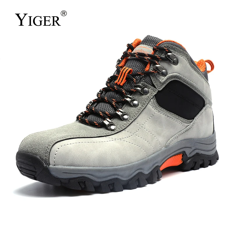 YIGER Autumn outdoor hiking shoes men's high-top hiking shoes cross-border large size casual shoes Amazon sneakers men's shoes