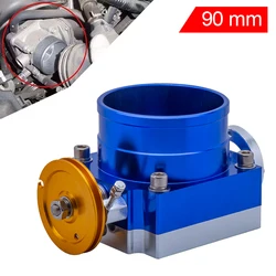 UNIVERSAL THROTTLE BODY 70mm 80mm 90mm THROTTLE BODY PERFORMANCE INTAKE MANIFOLD BILLET ALUMINUM HIGH FLOW