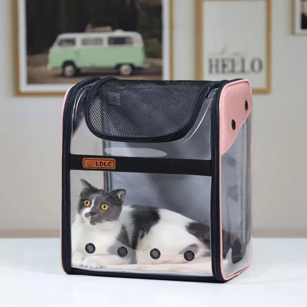 

PVC Transparent Cat Carrier Backpack Dog Breathable Bag Capsule Cat Bag Pet Travelling Portable Bag Folding Cats Shoulder Bags