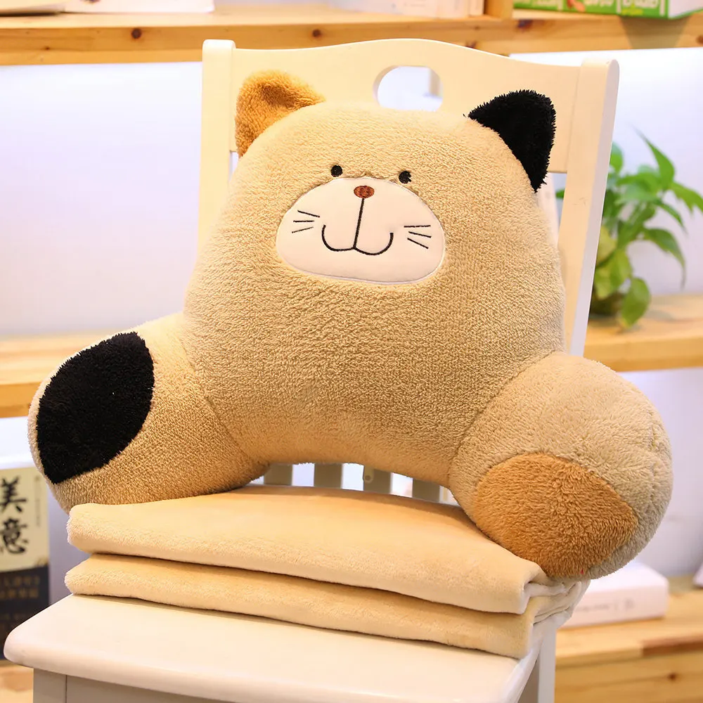 Animation Cushion Decorative Cushions for Sofa Waist Pillow With Filling Drop and Blanket Flannel Chair Office Plush Toys Throw