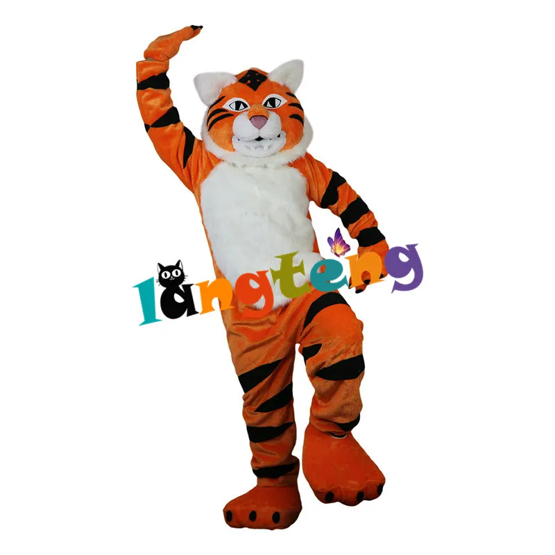 Costumes de mascotte tigre Orange 798, animaux de dessin animé pour adultes, vacances Cosplay