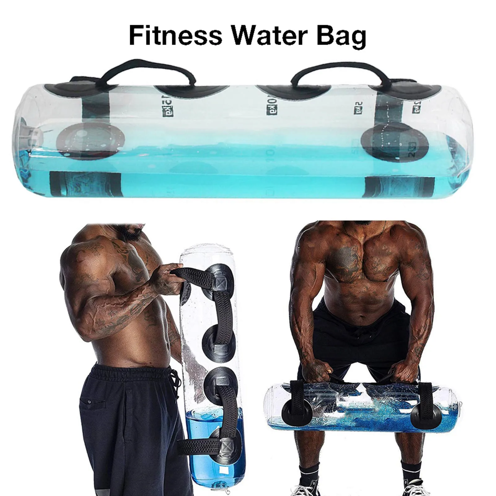 15L Fitness Leak-proof Water Bag Portable Versatile Adjustable Aqua Bag Portable Water Injection Energy Column Tidal Tank