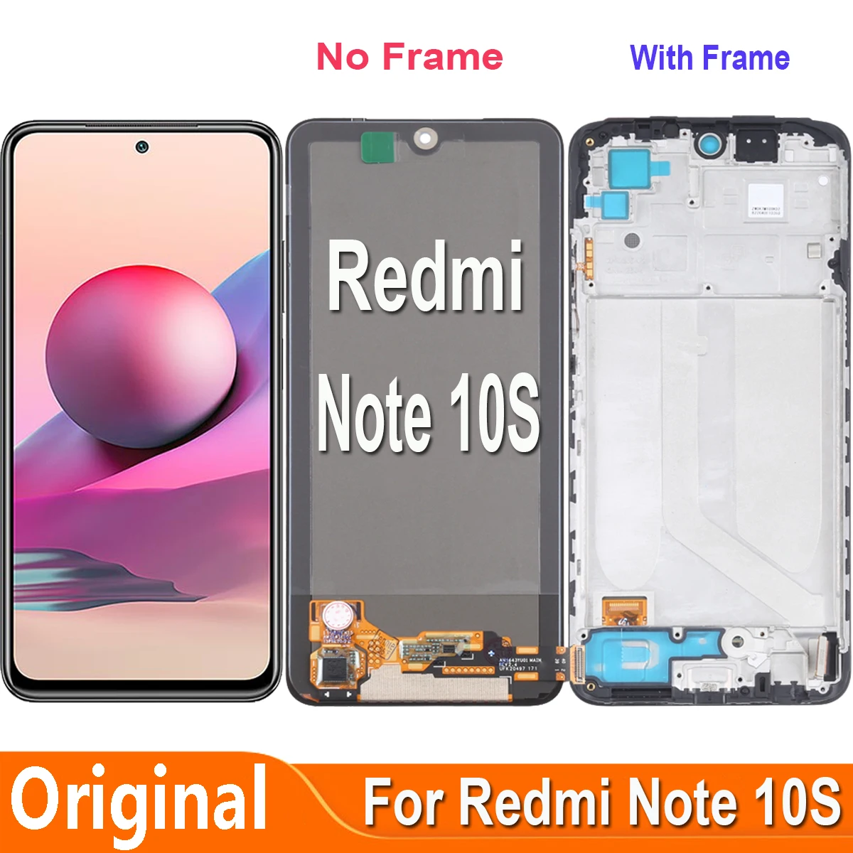 For Xiaomi Redmi Note 10S LCD Display Touch Screen Digitizer Assembly Note 10S M2101K7BG M2101K7BI M2101K7BNY M2101K7BL