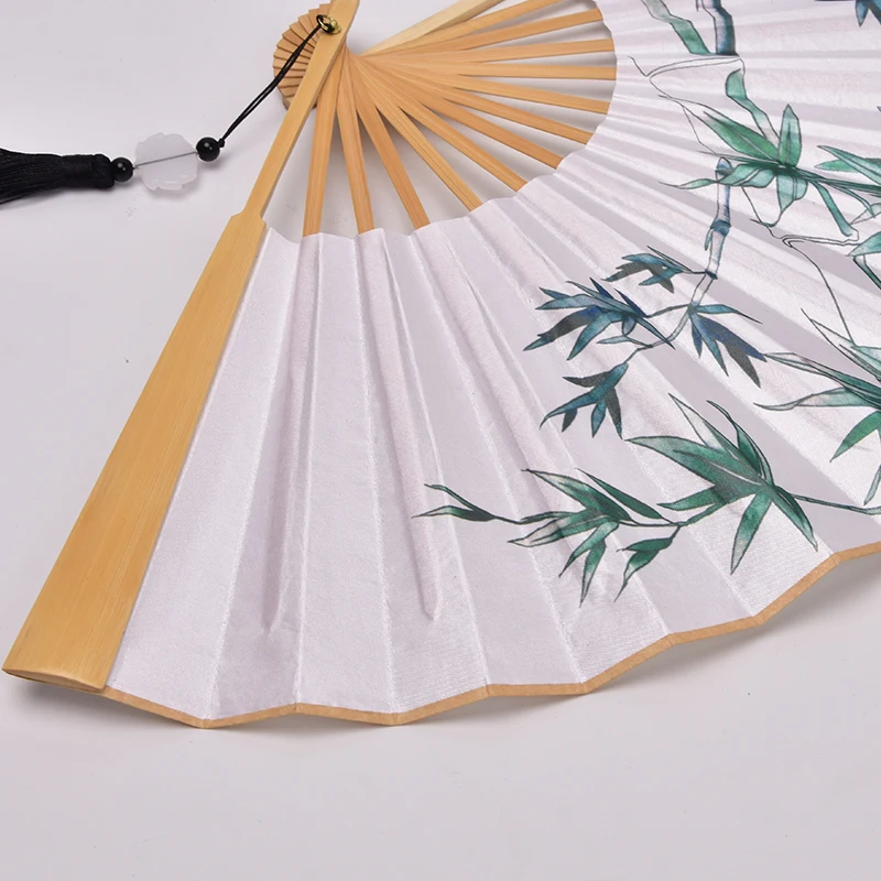 Hanfu Decoration Bambou Hand Fan Portable Exquisite Bamboo Gift Folding Fan Ventilador Summer Silk Fans Abanicos Para Boda