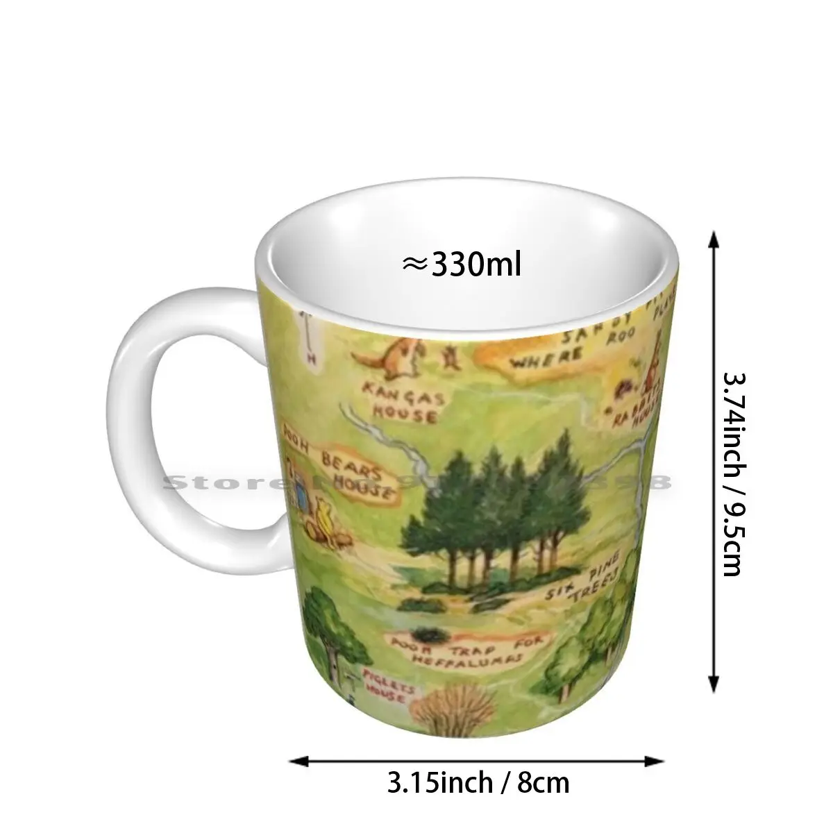 Hundred Acre Woods Map Ceramic Mugs Coffee Cups Milk Tea Mug Winnie The Hundred Acre Woods Map Winnie The Map Map Winnie