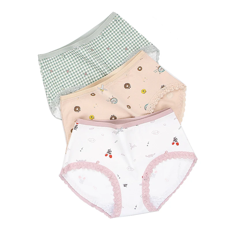 

4pcs Women's Underwear 18 For Girl Cotton Kawaii Underwear Set Lace Girl Panties Japan Cute Loli Lingerie Beautiful Underpanties