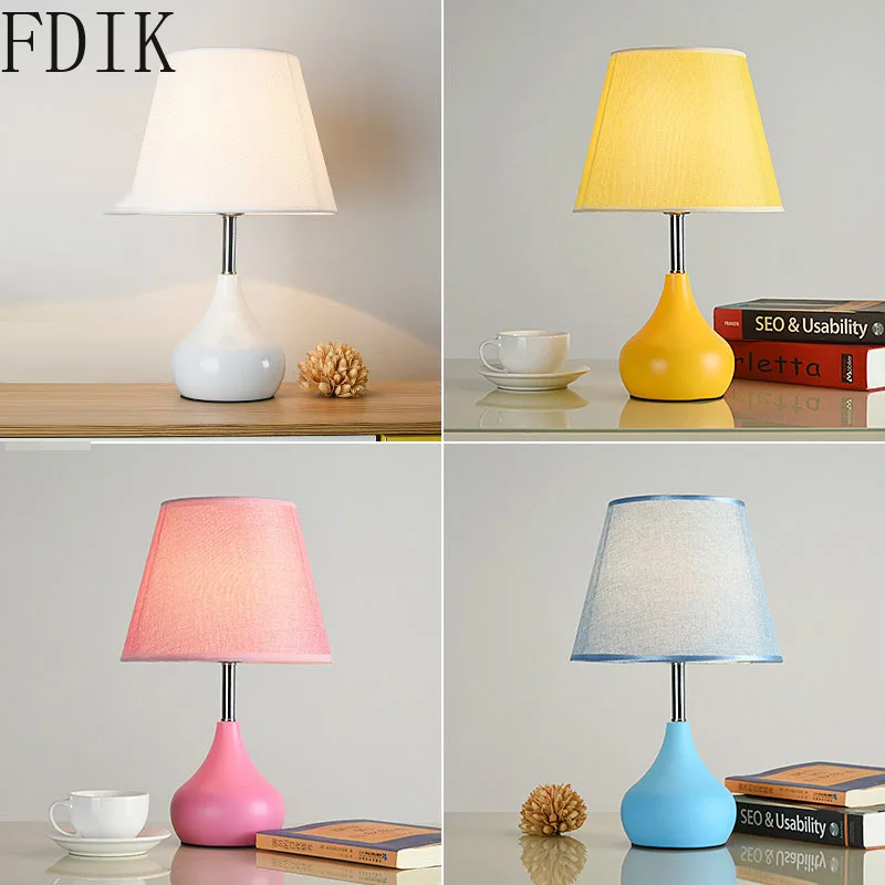 

Nordic LED Table Lamp Modern Color Macaron Desk Light for Bedroom Bedside Study Reading Lights Romantic Decor Lighting Fixtures