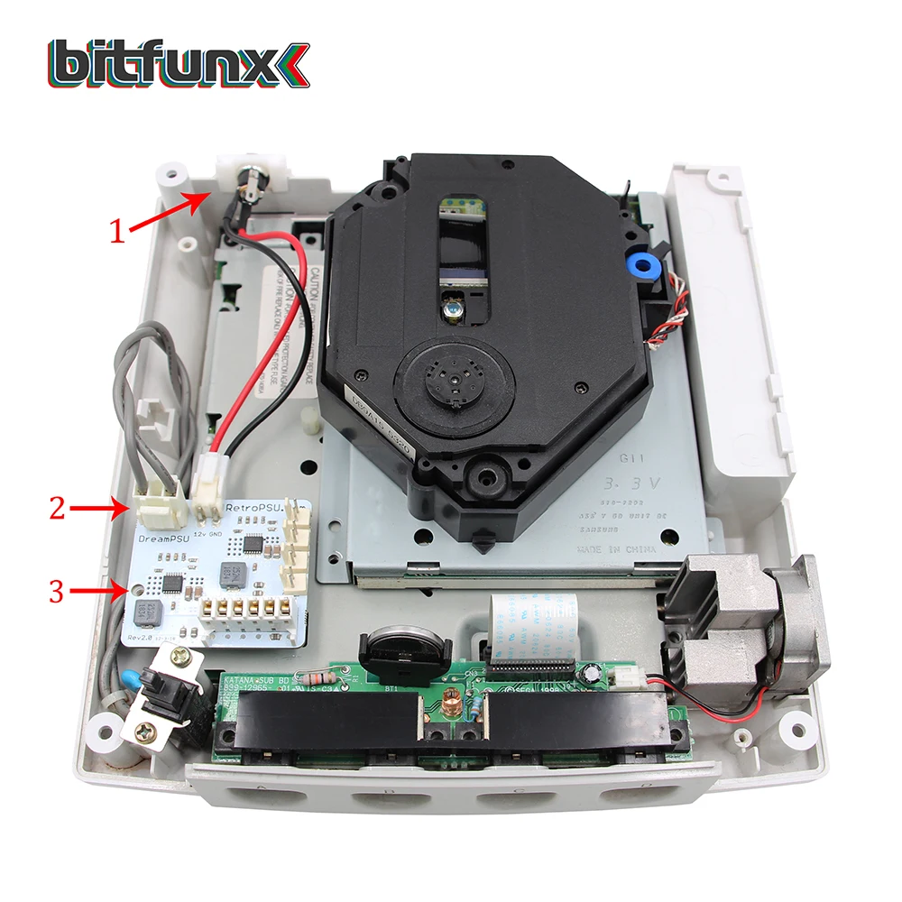 وحدة تحكم لعبة Bitfunx-Dreamcast ، DreamPSU Rev2.0 ، DC امدادات الطاقة لسيجا ، استبدال ، أصلي ، 12 فولت #2