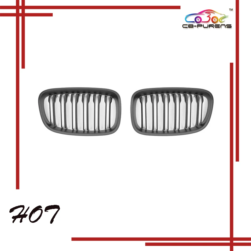 2012 2013 2014 For BMW 1 Series F20 Double Slats Gloss Black/Matt Black/Black+Chrome ABS Material Front Grill