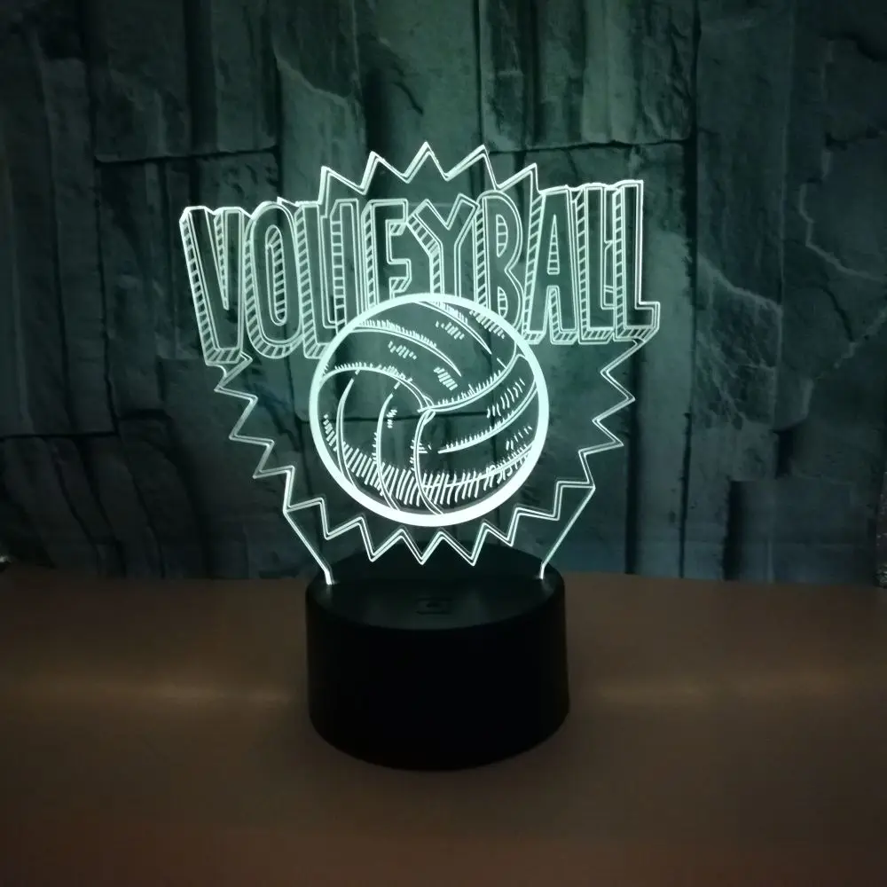 Volleyball 3d Led Lamp 7 Colors Touch Creative Night Table Moderne Desk Lamp 7 Colors Dimmer USB Table Lamp Dropshipping