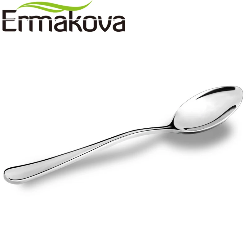 ERMAKOVA Set of 8 Espresso Spoon 4 Inches Mini Coffee Spoon Small Bistro Spoon for Dessert Stainless Steel Tea Appetizer