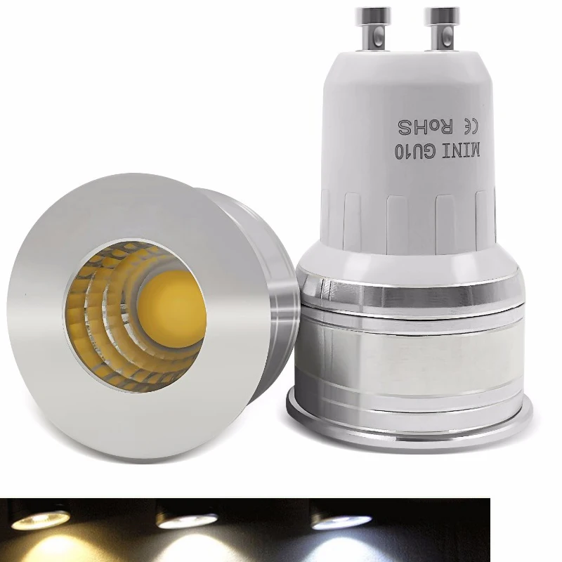 1W 3W LED Light Bulb MR11 12V Dimmable 35mm Mini Spotlight Bulb GU5.3 GU10 E27 COB Lamps 220V 110V