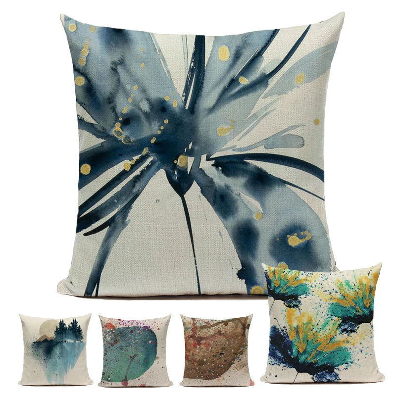 CANIRICA Cushion Cover Sofa Pillow Cover Abstract Flower Decorative Pillows For Living Room Kussenhoes Customization Home Decor