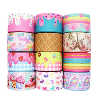 10 Yards 1.5'' (38MM) Cake,Rainbow Printed Grosgrain Ribbons For Hair Bows DIY Handmade Materials Y19082302