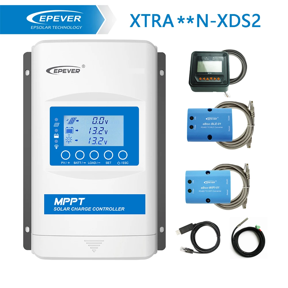 

EPever XTRA series solar MPPT Charge Controller LCD Solar Regulator 12V 24V Auto Tracer XTRA3210N XDS2/ XTRA4210N XDS2