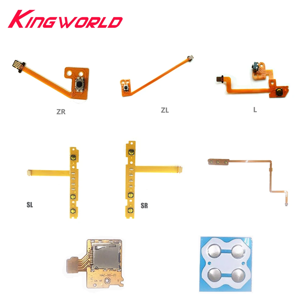 

100 шт., гибкий ленточный кабель, слот для карты SD TF, розетка, металлическая наклейка ZL ZR L SL SR, триггер ABXY, кнопка, ключ для переключателя Joy-Con