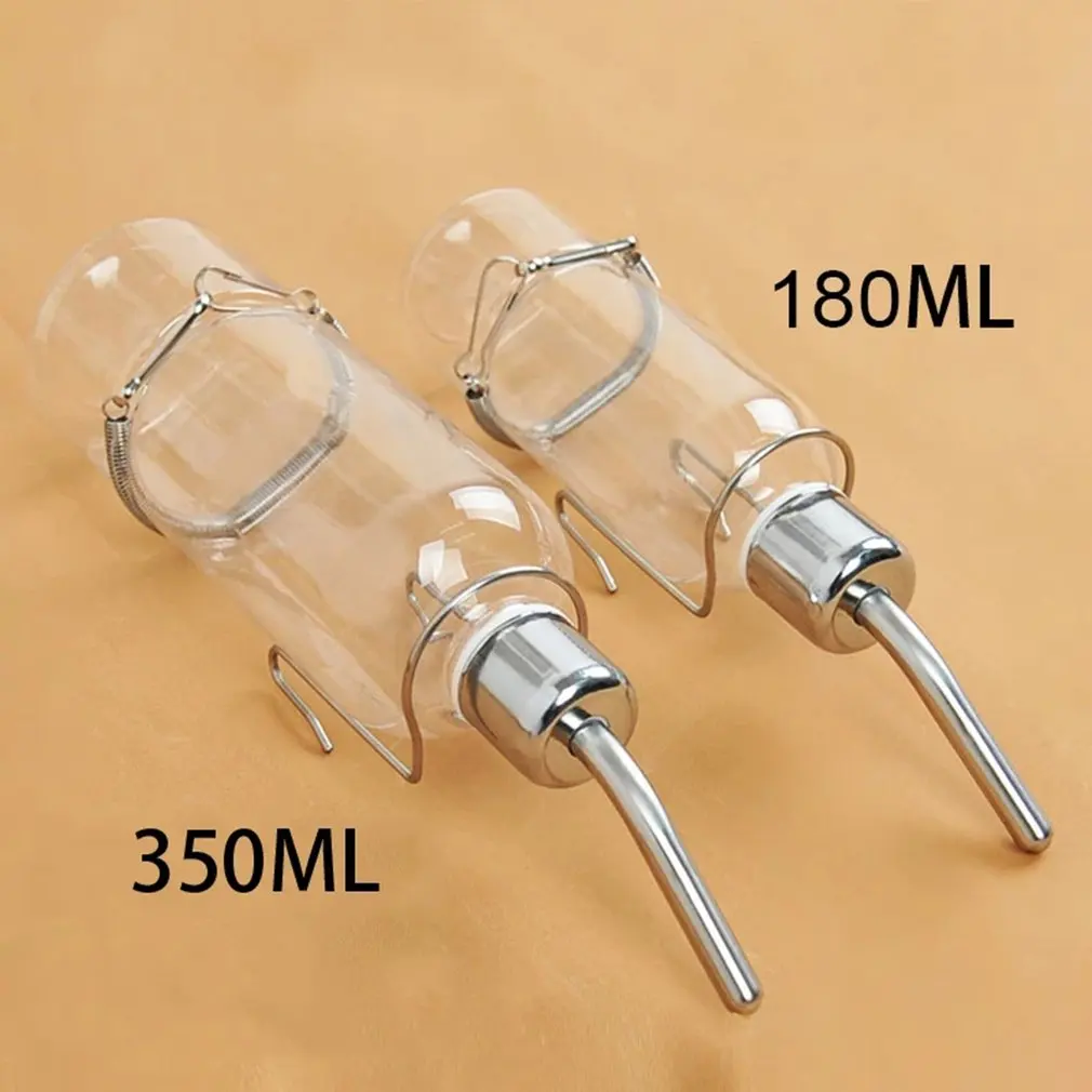 180ml 350ml Pet ze stali nierdzewnej świnka morska wiewiórka królik chomik wiszące Waterer picia podajnik automatyczny butelka