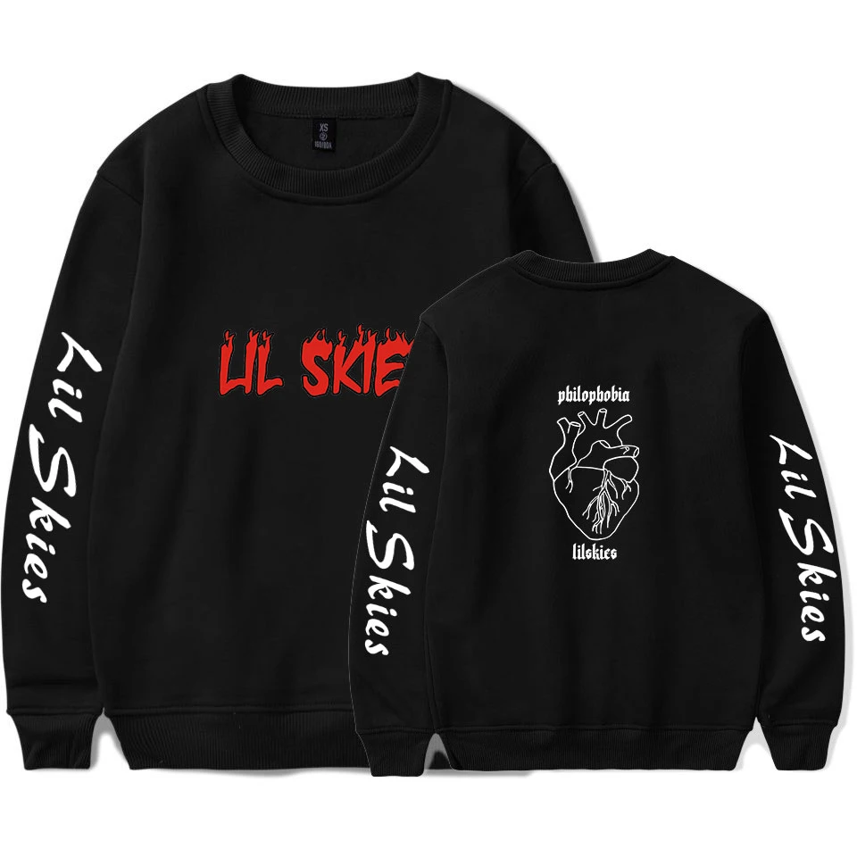 

Lil Skies hoodies Men/womes Round collar Sweatshirt Hip Hop Clothes Fashion Casual Long Sleeve Pullover Autumn Kpop sudaderas