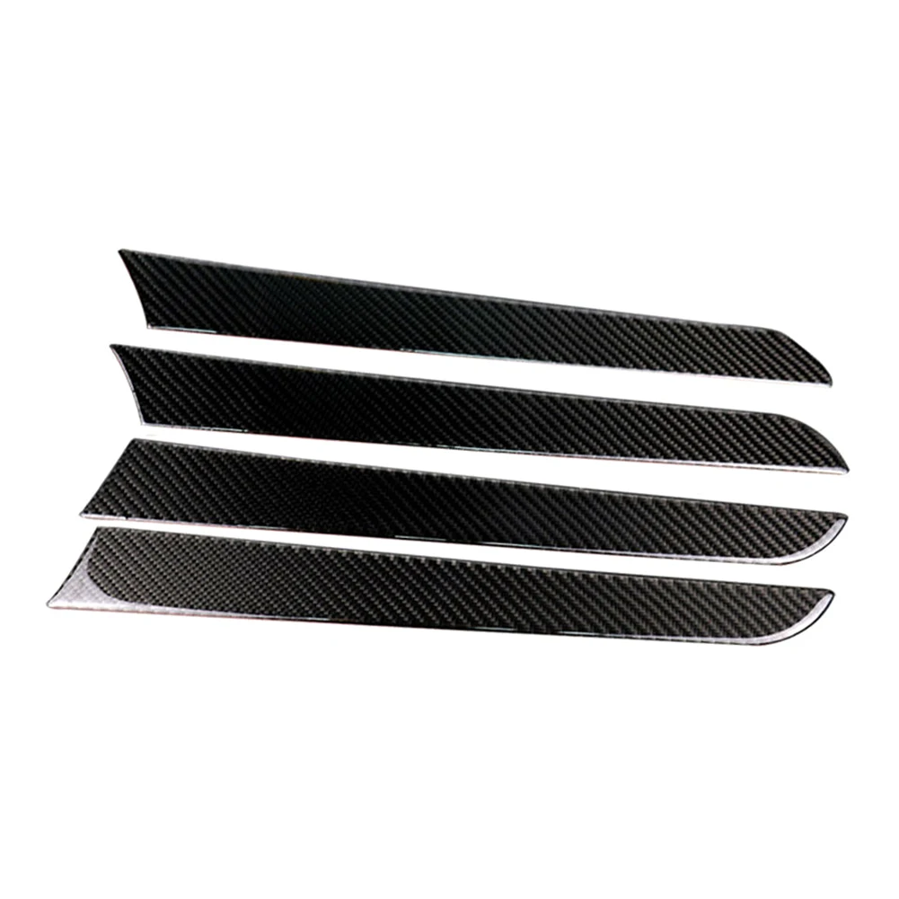 4x Car Interior Door Panel Cover Trim Sticker For Audi A4 B8 2009 2010 2011 2012 2013 2014 2015 2016 Carbon Fiber ABS Plastic