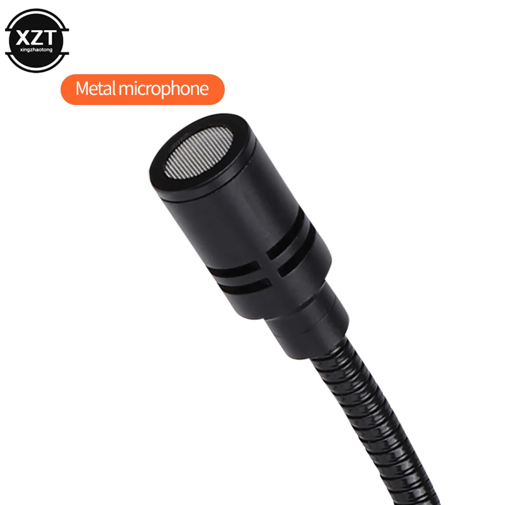 Mini micrófono USB, micrófono de grabación para ordenador portátil, Windows, micrófono Flexible alargado