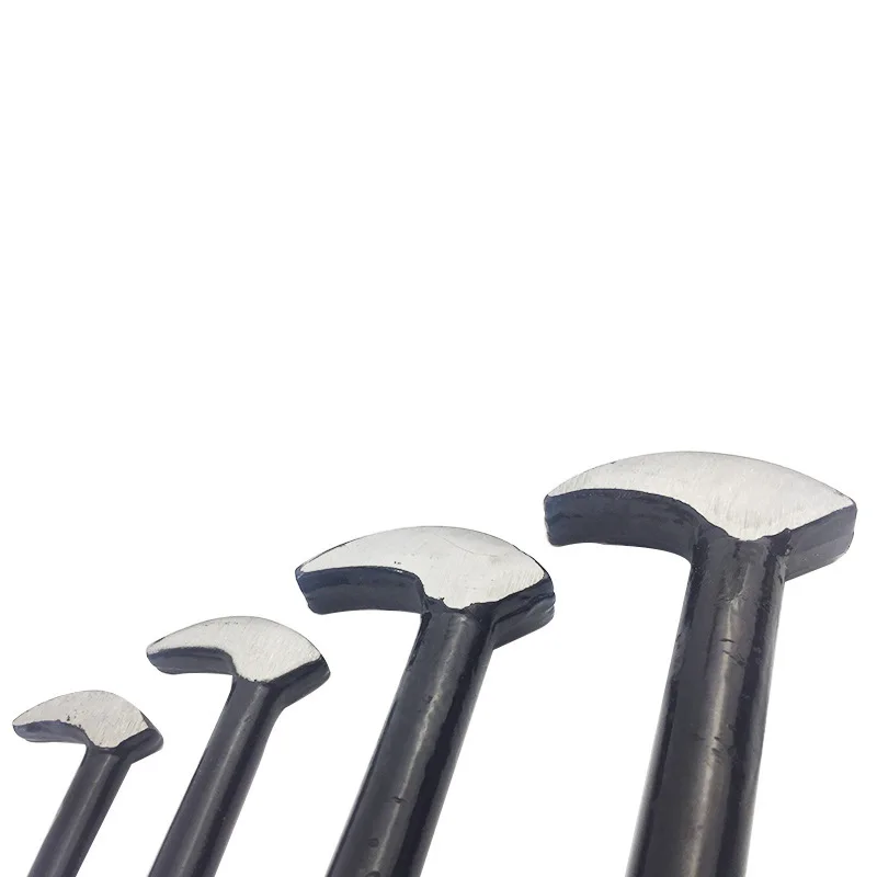 4Pcs Crowbars Pry Bar Set Round Rod Crowbar Nail Puller Solid Steel Rooled Heel Bar Farm Engine Workshop 6" 12" 16" 20"