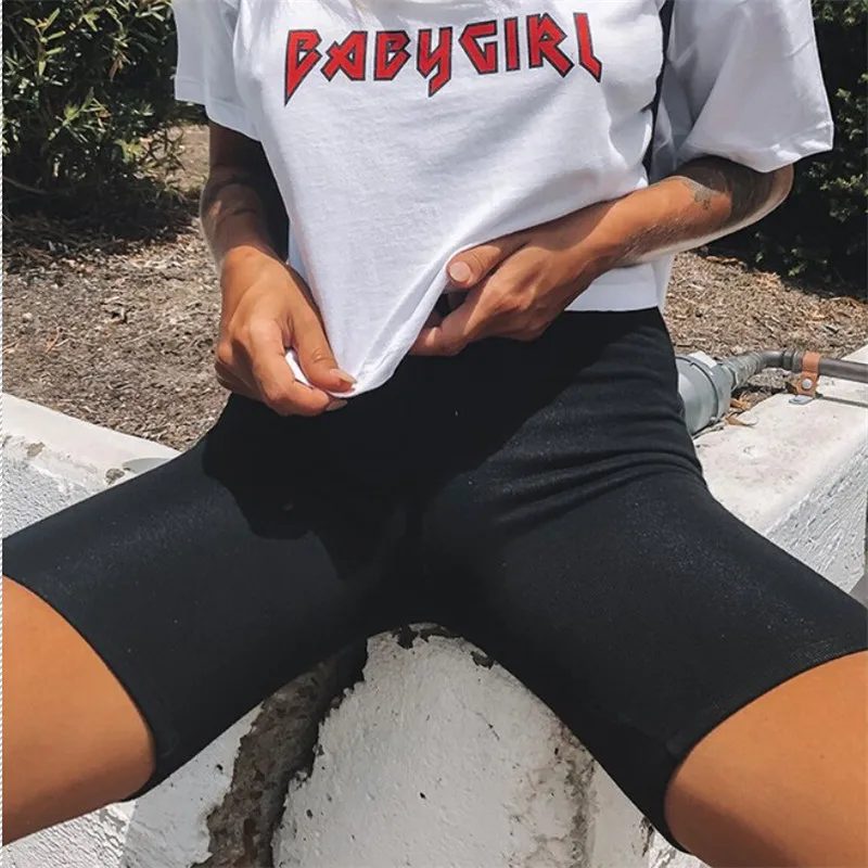 High Waist Shorts Fashion Shorts For Women Sexy Biker Shorts Fitness Casual Sports Woman Short Black Athletic Cycling Clothing