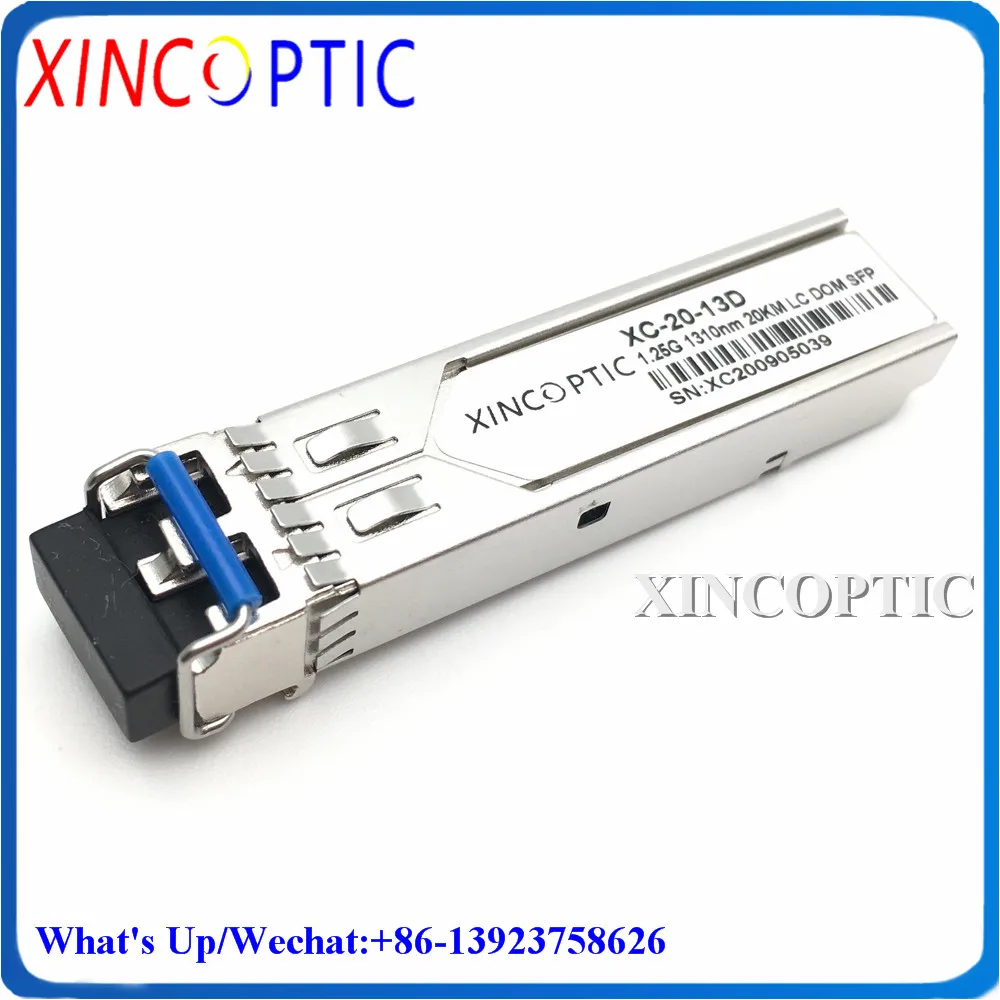 Free Shipping GLC-LH-SMD 1.25G 1310nm 20km LC SFP,1000BASE-LX/LH  SFP 10KM Connector SMF DOM Transceiver Module