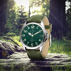 Genuine Seagull watches D813.581 Automatic Chinese Military Watch men Luminous Numerals Green Dial