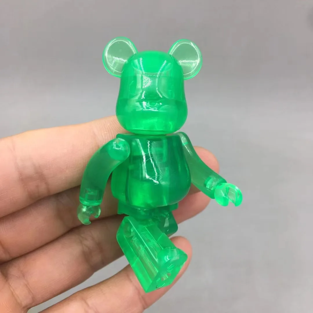 Bearbrick 100% Action Figures Candy Color Block Bear PVC Model Leica Camera Figures DIY Paint Dolls Kids Toys