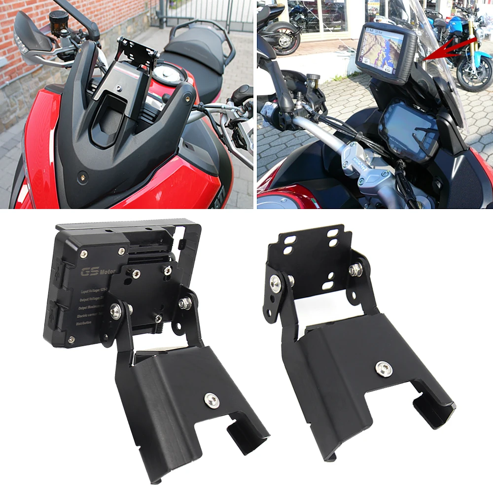 

NEW Motorcycle For Ducati Multistrada 1200 2015 2016 2017 2018 2019 2020 Mobile Phone Stand Holder GPS Plate Bracket