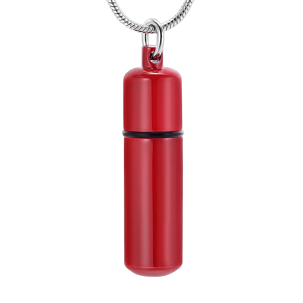 

Unisex Customize Memorial Keepsake Stainless Steel Cylinder Cremation Ashes Necklace