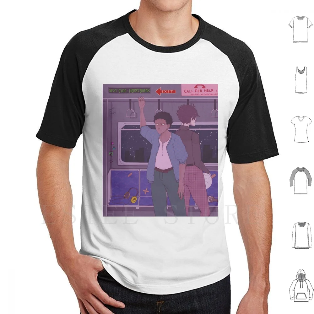 Next Stop: Camiseta de algodón para hombre con estampado DIY de Heartbreak, Iwaoi, Oikawa Tooru, Oikawa Hajima, Iwaizumi, Iwaizumi Hajime, Iwa Chan