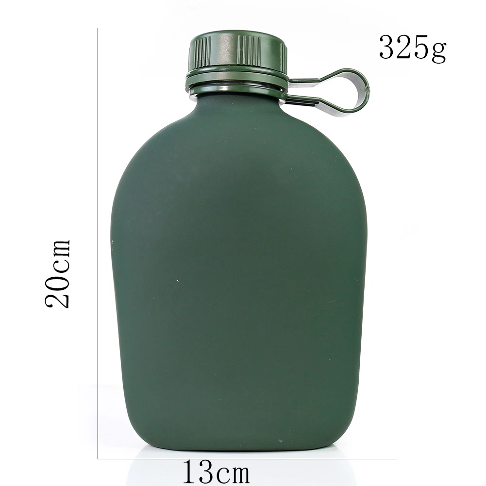 Boccetta dell\'anca dell\'esercito Bottiglia d\'acqua Pentola per vino in alluminio Mensa militare Campeggio Escursionismo Bollitore di sopravvivenza