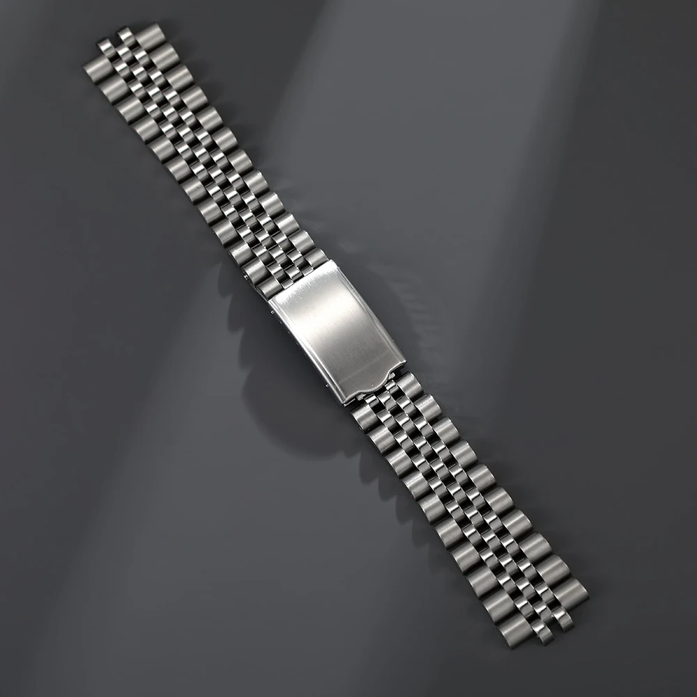 18mm 19mm 20mm Solid Stainless  Steel Curved End Jubilee Watch Strap Band Fit For Skx5 Watch