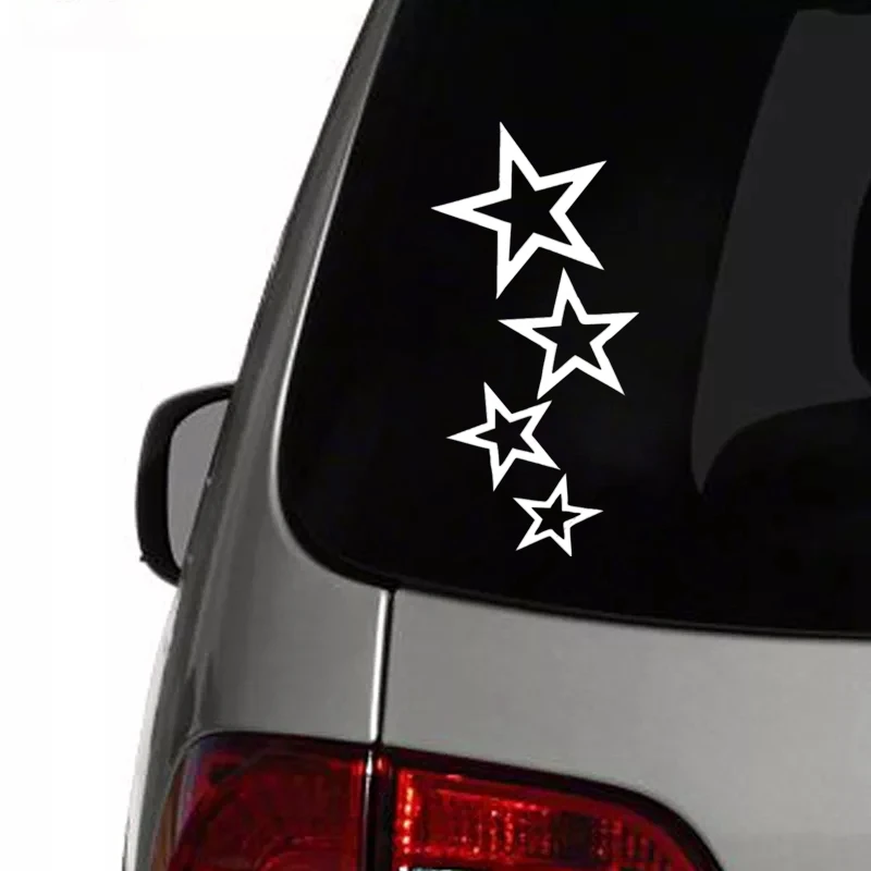 30226# 12x24 cm stars car sticker vinyl car decal waterproof stickers on car truck bumper rear window no background